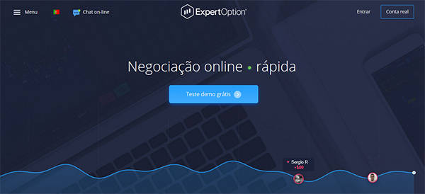 Expertoption main page